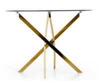 farba: sklo - bezfarebné/kov s povrchovou úpravou - zlatá, jedálenský stôl RAYMOND - ilustračný obrázok