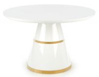 farba: biela/kov: chróm - zlatá, jedálenský stôl VEGAS - ilustračný obrázok
