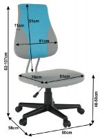 poah: sieovina+ekokoa: siv+modr, Kancelrska stolika RANDAL - ilustran obrzok