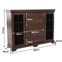 Komoda KORA KK6 - rozmery, farba: samoa king, ilustran obrzok