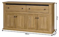 Komoda LEON MZ10 - rozmery, farba: dub grand