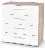 komoda LIMA KM-3, farba: dub sonoma/biela