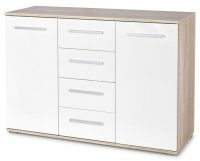 komoda LIMA KM-4, farba: dub sonoma/biela