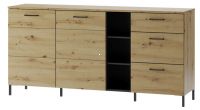 Komoda LUCAS 48, farba: dub artisan/ierna mat.