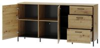  Komoda LUCAS 48 - vntro, farba: dub artisan/ierna mat., 
