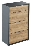 komoda RIOMA typ 22, farba: grafit / dub artisan