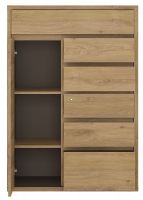 komoda SHELDON TYP 32 - vntro, farba: dub shetland