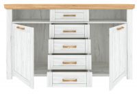 Komoda SUDBURY E - vntro, farba: dub craft zlat/dub craft biely