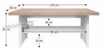 konferenn stolik TOPTY TYP 18 - rozmery, farba: biela/dub sonoma, ilustran obrzok