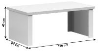 konferenn stolk ARYAN 110 - rozmery, farba: biela, ilustran obrzok
