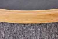 poťah: látka sivá/masívne bambusové drevo - prírodná, konferenčný stolík EMMA - ilustračný obrázok