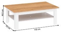 Konferenn stolk T LANZETTE -rozmery, farba: biela alba/dub craft zlat