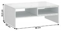 konferenn stolk LINDY - rozmery, farba: biely lesk