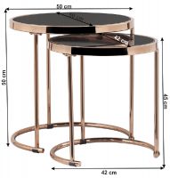 konferenn stolk MORINO - rozmery, farba:  rose gold chrm/ierna