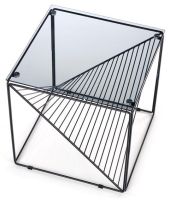 konferenn stolk PATO, farba: tvrden sklo - transparentn/kov s povrchovou pravou - ierna, ilustran obrzok