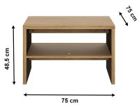 Konferenn stolk SHELDON TYP 71 - rozmery, farba: dub shetland