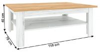 Konferenn stolk SUDBURY T2 - rozmery, farba: dub craft zlat/dub craft biely