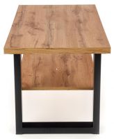 konferenn stolk VENOM U, farba: dub wotan/kov s povrchovou pravou - ierna, ilustran obrzok