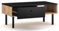 JULIA konferenčný stolík 1S, farba: dub artisan / čierna, vnútro - ilustračný obrázok