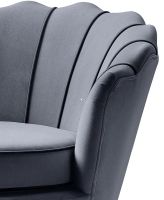 detail - kreslo ANGELO, poah: ltka VELVET siv/kov s povrchovou pravou - ierna