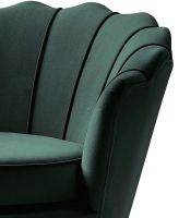 detail - kreslo ANGELO, poah: ltka VELVET tmav zelen/kov s povrchovou pravou - ierna