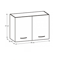 kuchynsk linka CYRA NEW skrinka horn G-80, perokresba - rozmery, ilustran obrzok
