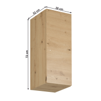 kuchynsk linka LANGEN G30 skrinka horn - rozmery, strana: univerzlna L/P, farba: korpus dub artisan / dierka dub artisan, ilustran obrzok