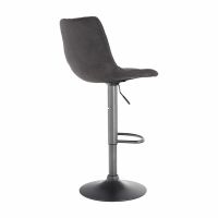 Barová stolička LAHELA, poťah: látka sivá/kov - čierna, ilustračný obrázok