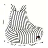 sedac vak LAPIN - rozmery, poah: ltka biela/siv, ilustran obrzok