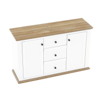 Komoda LEON MZ11, farba: biela / dub grand