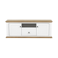 RTV stolk LEON MZ15, farba: biela / dub grand