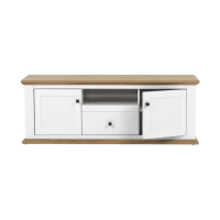 RTV stolk LEON MZ15 - vntro, farba: biela / dub grand