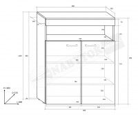 komoda MAX MAX-03, rozmery