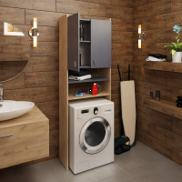 skrinka nad pr��ku NATALI typ 1, farba: dub artisan / grafit