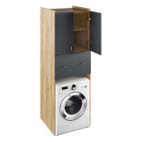 skrinka nad pr��ku NATALI typ 9, farba: dub artisan / grafit