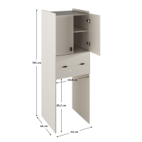 skrinka nad pr��ku NATALI typ 9 - rozmery, farba: ka�m�r