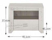 non stolk ANGEL TYP 95 - rozmery, farba: biela craft