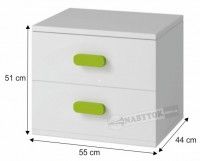 non stolk SVEND TYP 22 - rozmery, farba: biela