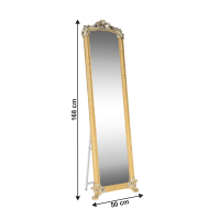 zrkadlo ODINE - rozmery, farba: biela/zlat, ilustran obrzok