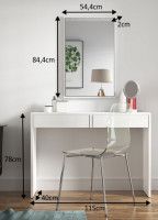 farba: biela, toaletn stolk VIOLET, rozmery - ilustran obrzok