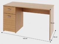 PC stolk BANY - rozmery, farba: buk