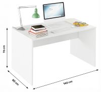 PC stolk RIOMA typ 11 - rozmery, farba: biela