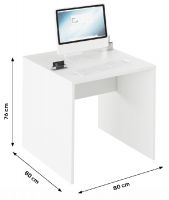 PC stolk RIOMA typ 17 - rozmery, farba: biela