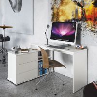 PC stolk TERINO, farba: biela