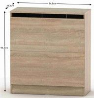 perink BETTY 2 BE02-040-00 - rozmery, farba: dub sonoma