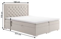 Boxspring DORMAN 160 - rozmery, poah: ltka MONO 231 krmov