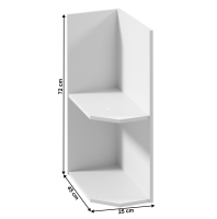 kuchynsk linka PROVANCE spodn skrinka D25PZ - rozmery, strana: av, farba korpus: biela, ilustran obrzok