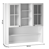 kuchynsk linka PROVANCE skrinka horn K120 - rozmery, farba korpusu: biela / dvierka: sosna Andersen, ilustran obrzok
