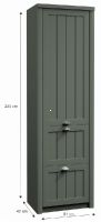 Skria S1D2S PROVANCE - rozmery, farba: zelen