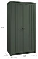 Skria PROVANCE S2D - rozmery, farba: zelen
